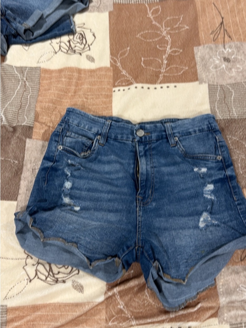 Aeropostale Distressed Blue Jean Shorts